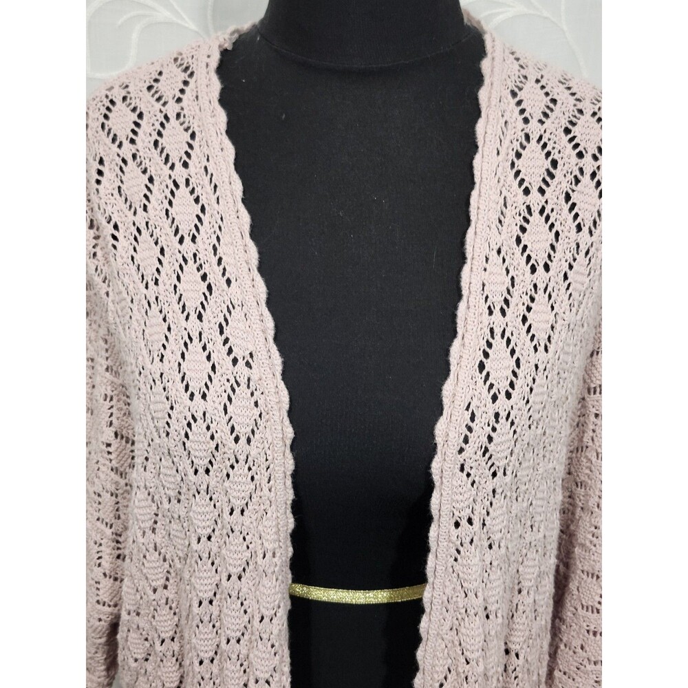 Maurice’s Open Pink Duster Cardigan One Size Long Boho Beachy Cottagecore